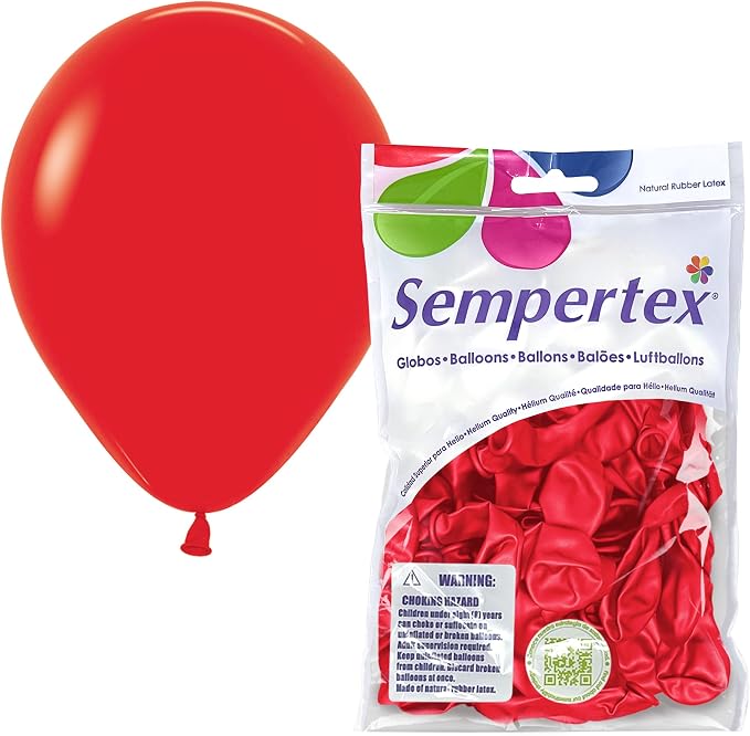 Sempertex Fashion Red Balloons, 5 Inch, Graduation, Baby Shower, Anniversary by Sempertex