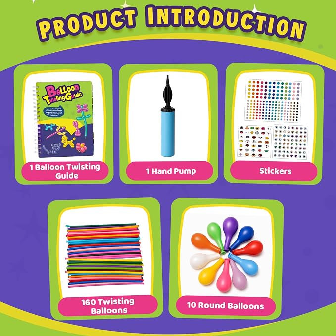 Balloon Twisting Kit with Pump for Beginners, 30 Balloon Animal Tutorials | 160 - Image 3