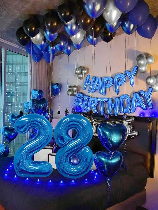 Number Balloons 40 Inch Blue 4 Balloon - Image 3