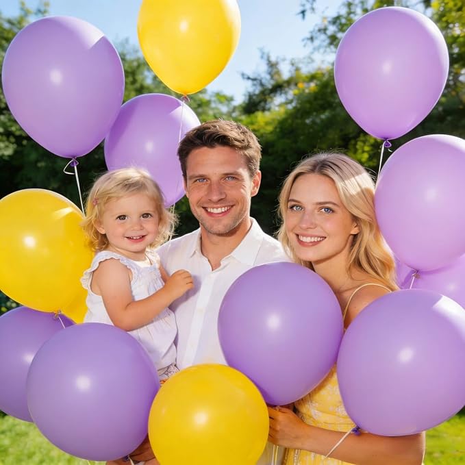 110pcs Pastel Purple Balloon 12 Inch, Pastel Purple Latex Balloons - Image 7