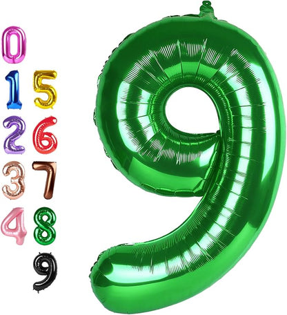 Number Balloons 9 Balloon Dark Green by Enyeopd