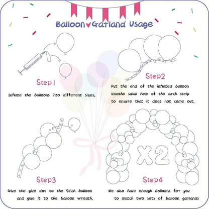 412pcs Hot Pink Balloon Garland Arch Kit 18 12 10 5 Inch Different Sizes Matte - Image 3