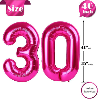 Hot Pink 30 Balloon - Image 5