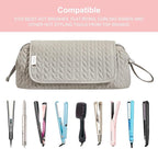 Hair Tools Travel Bag Karsyon Heat Resistant Mat Case Hot Tools Straightener, Curling Iron,Hair Dryers,Haircare Accessories Travel Essentials for Women 2 in 1 Organizer Bags (Camel)