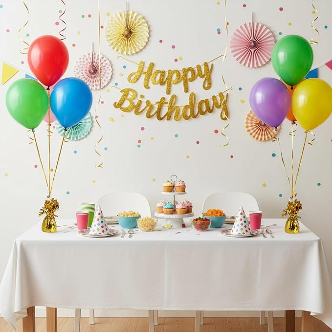 Frcctre 24 Pack Golden Balloon Weights Metallic Anchors Balloon Holder Foil - Image 5