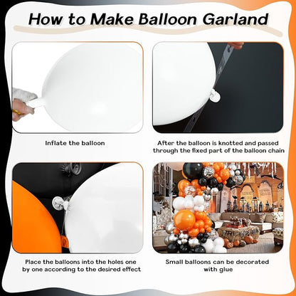 Orange and Black Balloon Arch Garland Kit - Image 8