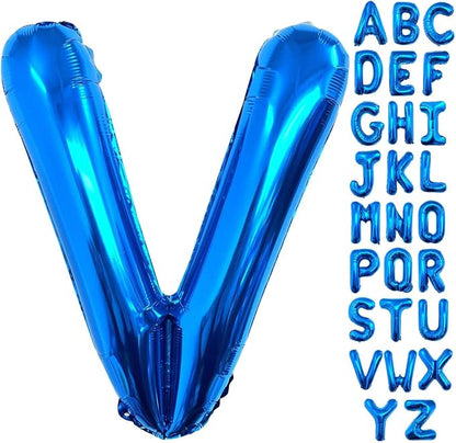 Lovoir 40 Inch Large Blue Letter V Balloons Big Size Jumbo Mylar Foil Helium by Lovoir