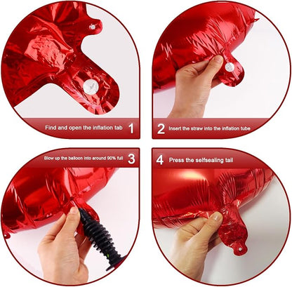 Red Number 8 Balloon 40 inch, Balloon numbers party supplies, deco photo shoot - Image 3