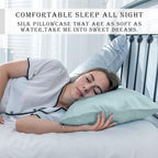 Silk Pillowcase for Hair and Skin,Soft,Breathable and Sliky 100% Silk Pillowcases King Set of 2,Both Sides Natural Mulberry Silk Pillow Cases with Hidden Zipper(King Size 20"X 36",2pcs)