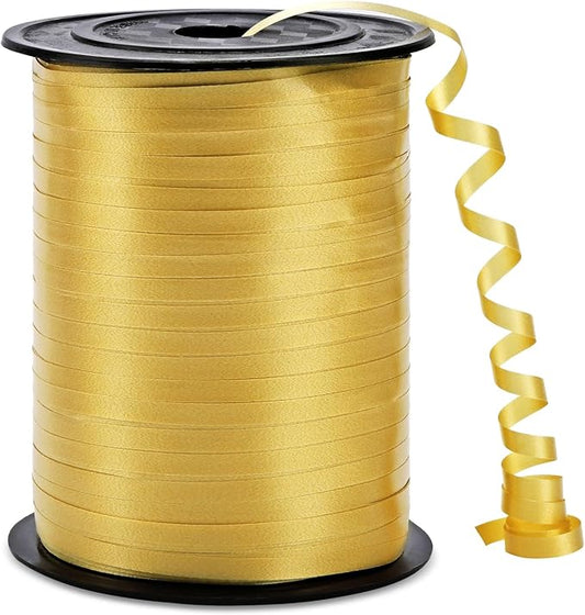 500 Yards Gold Curling Ribbon Balloon String Ribbon 1/5 Inch | Ribbon by Unknown