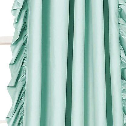 Lush Decor Reyna Ruffle Window Curtain Panel Set, Light Blue - Image 3