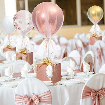 4 Set Rose Gold Confetti Tulle Tutu Balloon - Image 6