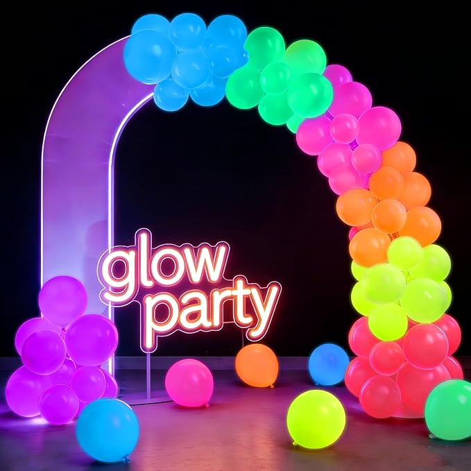 Mega-L UV Neon Balloons, Graduation, Back to School, Neon Birthday Party - Image 9
