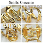 Hair Claw Clips, Snake Design Metal Hair Clip, Gold, for Women Girls, Fashionable Hair Accessories, Creative Thick Hair Clips, One Size