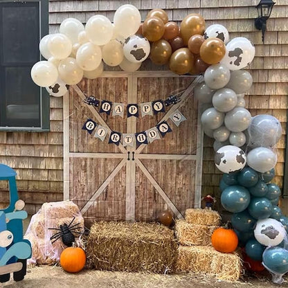 Dusty Blue White Balloons 60 Pcs Dusty Blue White Sand Balloons 12 Inch Neutral - Image 5
