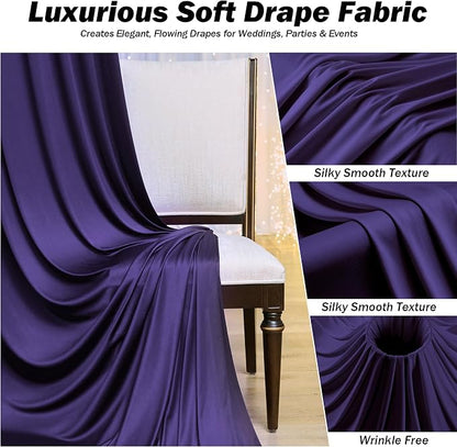 20ft×12ft Deep Purple Backdrop Curtains - Image 3