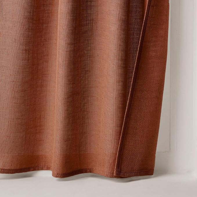 MIULEE Burnt Orange Fall Kitchen Curtains 30 Inches Long 2 Panels Farmhouse | - Image 7