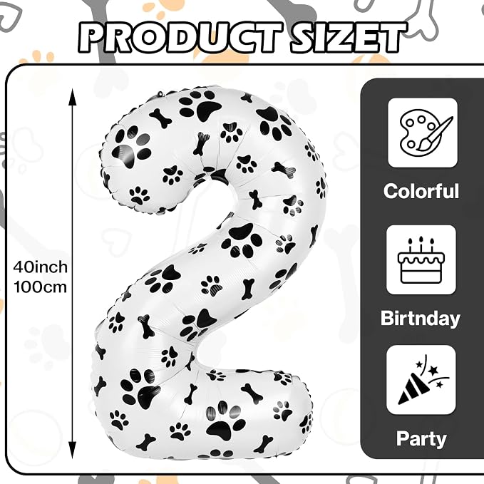40 Inch Dog Foil Birthday Balloons - Image 2