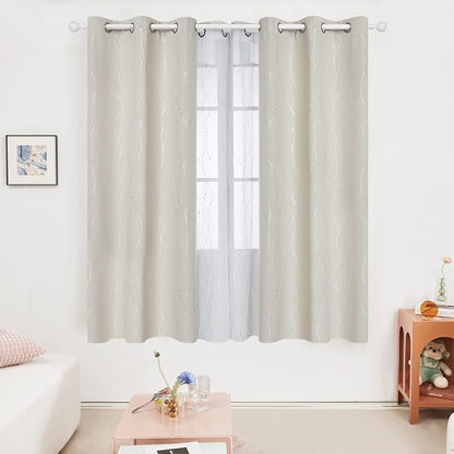 Deconovo Living Room Curtains 72 Inches Long, Thermal Insulated, Room Darkening - Image 2
