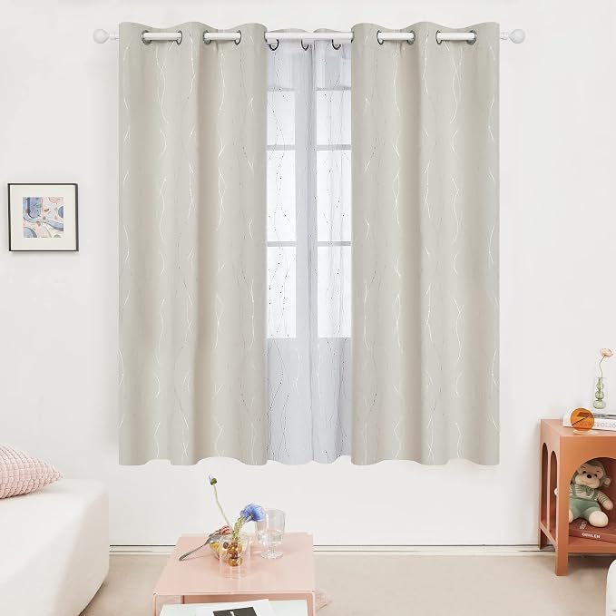 Deconovo Living Room Curtains 72 Inches Long, Thermal Insulated, Room Darkening - Image 2