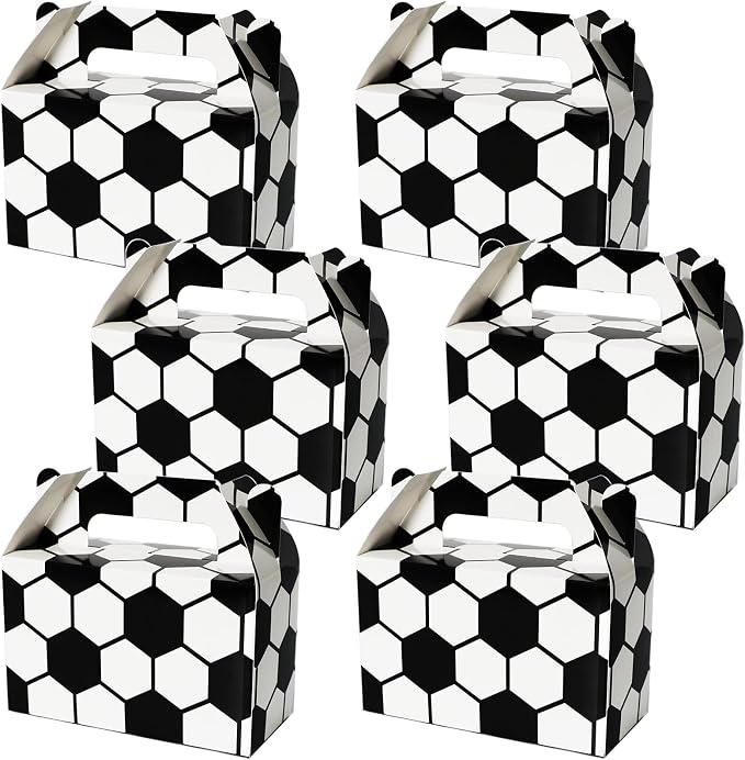 Tevxj 12 Pack Soccer Party Favor Boxes Soccer Treat Candy Snack Bags Party by Tevxj