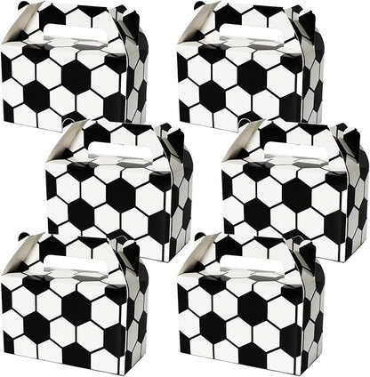 Tevxj 12 Pack Soccer Party Favor Boxes Soccer Treat Candy Snack Bags Party by Tevxj
