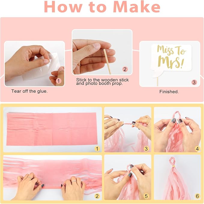 Amandir Bachelorette Party Decorations Supplies, Rose Gold Bridal Shower - Image 4