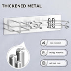 Blow Dryer Holder Wall Mounted Curling Iron Holder, 3 in 1 Hair Tool Organizer for Straightener, Curling Iron, Hair Dryer Holder Adhesive Flat Irons Storage for Bathroom Barber Shop (Silver)