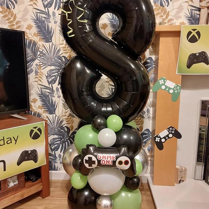 40 inch Number Balloon 0-9 Black Large Number 8 Balloons, Digital Balloons - Image 3