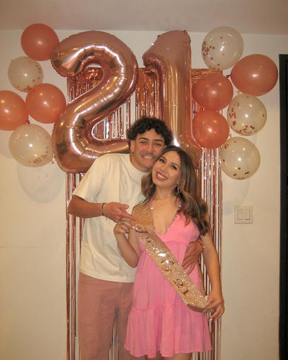 Rose Gold 21 Balloon - Image 8