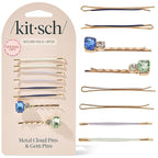 Kitsch Gem Bobby Pins for Women - Stylish Rhinestone Hair Accessories | Elegant Hair Pins Decorative for Styling | Bobby Pin Set - Garden Bouquet | Ideal Gifts for Women, 8pcs
