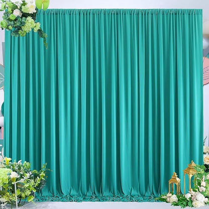 40ftx10ft Wrinkle Free Turquoise Backdrop Curtains - Image 6