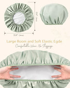 Yanibest Shower Cap Reusable Waterproof - Double Layer Shower Caps for Women, Washable Shower Bonnet with Soft Non-Slip Elastic Band, Bath Hair Hat for Most Hair Types