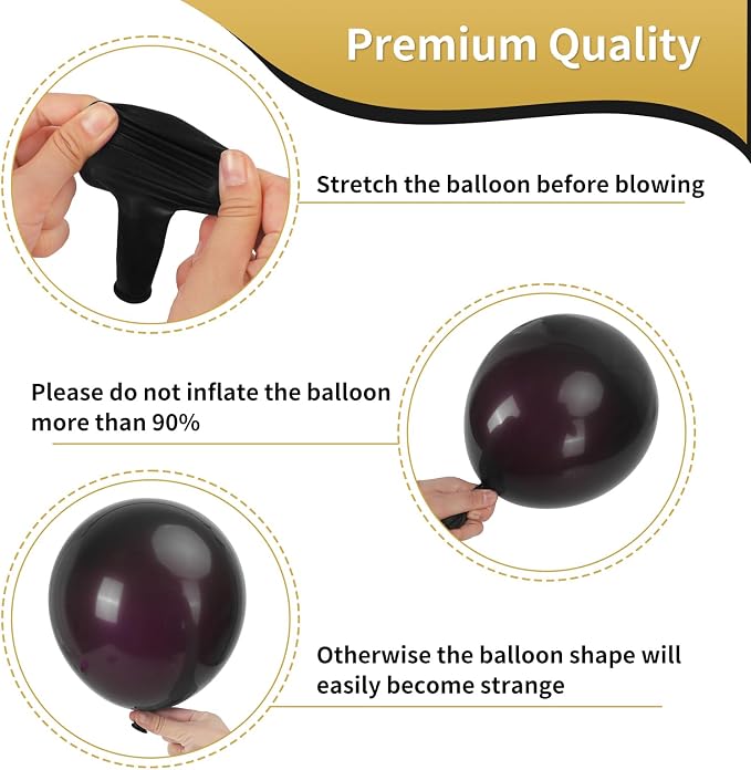 RUBFAC Black and Gold Balloons, 2026 Graduation Party Decorations Balloons - Image 3