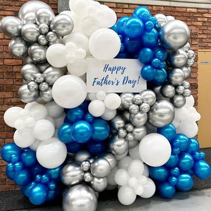 Awenztech Metallic Blue Balloons 12 inch, Chrome Blue Latex Balloons 50pcs - Image 4