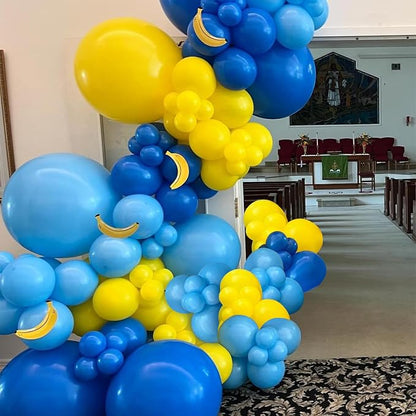 Yellow Blue Clear Balloon - Image 3