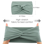 DRESHOW 4 Pack Turban Headbands for Women Wide Vintage Head Wraps Knotted Cute Hair Band Accessories