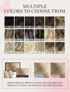 DOORES Invisi Edge Hair Extensions Real Human Hair Tape in, Dark Blonde Highlighted Bleach Blonde 10 Injection Tape-ins with 10 Injection Tape-ins 50g 20 Inch, Injected Tape in