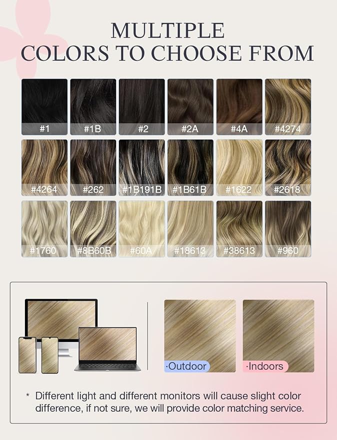 DOORES Invisi Edge Hair Extensions Real Human Hair Tape in, Dark Blonde Highlighted Bleach Blonde 10 Injection Tape-ins with 10 Classic Tape-ins 50g 14 Inch, Injected Tape in Extensions