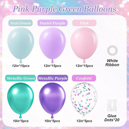 60pcs Mermaid Balloons 12inch - Image 2