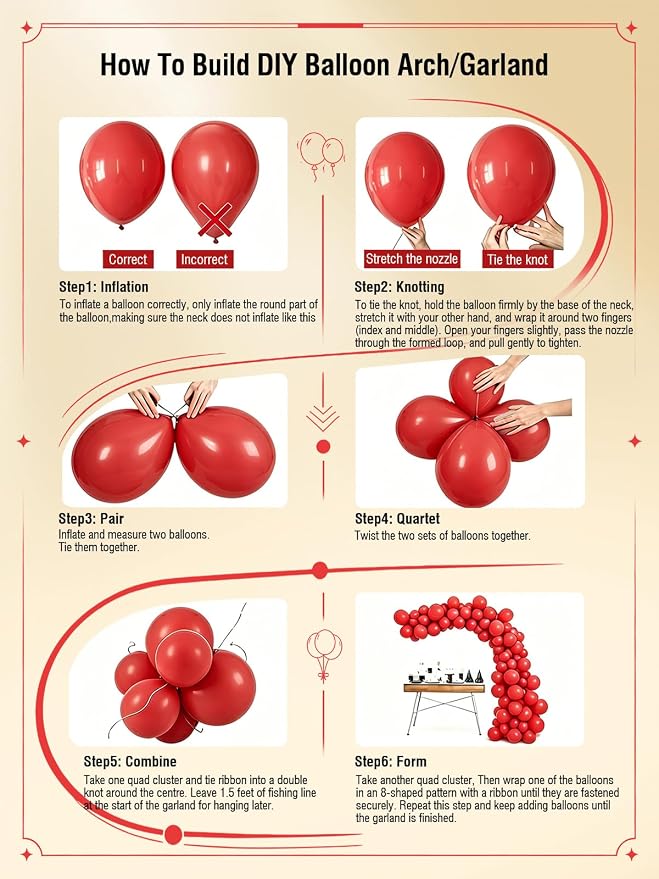 Red and Gold Balloons 60 Pcs 12 Inch Red Burgundy Latex Metallic Gold Confetti - Image 6