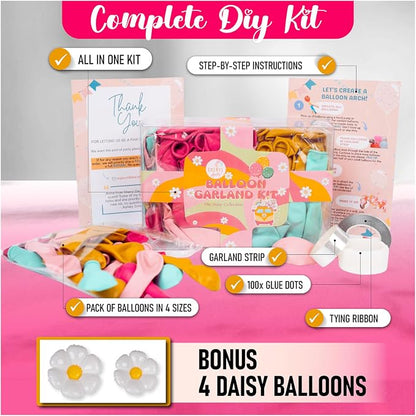 ALL-IN-1 Daisy Balloons Garland Kit & Arch - Image 2
