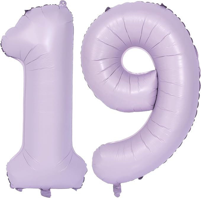 40 In Matte Purple Number Balloons Helium Foil Mylar Balloon Digital 19 | by Exquisitehighqualitypartydecorationstomeetyoureveryneed%EF%BC%81