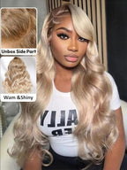 KLAIYI Ombre Ash Blonde Loose Body Wave Pre Everything Glueless 13x4 Lace Front Wigs Human Hair Balayage Precut Pre Plucked Bleached Bye Bye Knots 30S Ready to Wear and Go Wig Beginner Friendly 22Inch