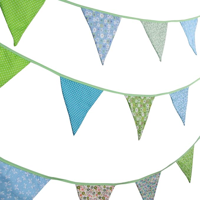 10M/32Ft Triangle Bunting Banner, Baby Shower, Outdoor and Home Decorations - Image 5
