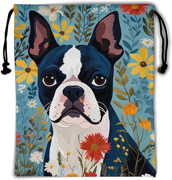 Giwawa Boston Terrier Drawstring Grip Bag by Giwawa