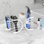 Hair Dryer Holder 3in1 Hair Tool Organizer/Wall Mounted,Cabinet Door or Desk-based Blow Dryer Holder/Height-adjustable Curling Iron Holder/Bathroom Cabinet Organizer for Flat Irons Curling Wand