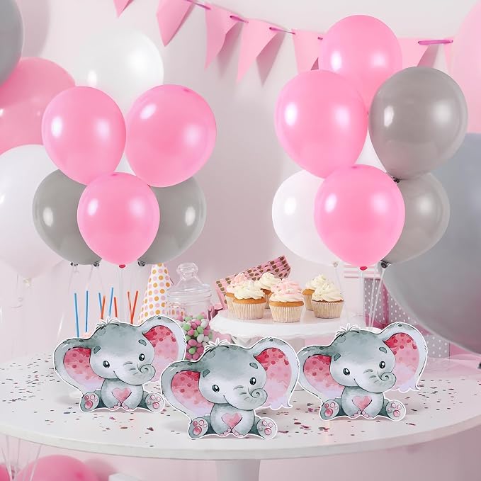 12 Sets Elephant Baby Shower Balloon Stand Kit - Image 6