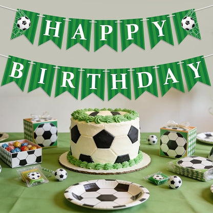 Soccer Happy Birthday Banner Birthday Party Decoration Soccer Party Banner - Image 4