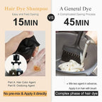 Silver Gray Hair Dye Shampoo 3 in 1, Silver Gray Hair Color Shampoo for Women and Men, Long Lasting Champu Para Canas, Champu Para Pintar el Cabello, Grey Hair Dye Works in Minutes